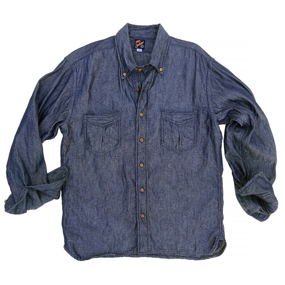Berkeley Shirt L/S - Linen Stripe | Mister Freedom® Berkeley Shirt L/S - Linen Stripe | Mister Freedom®