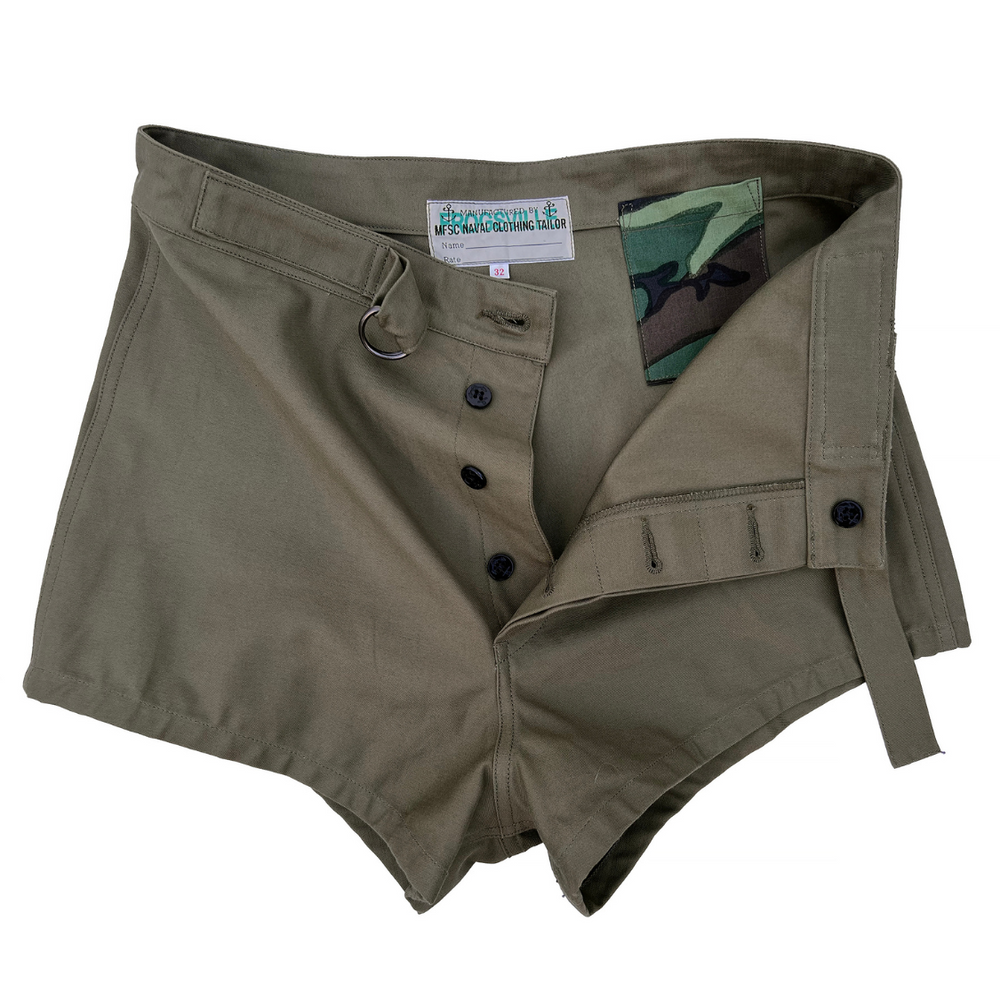 Scuba Trunks Olive Cotton Sateen Mister Freedom