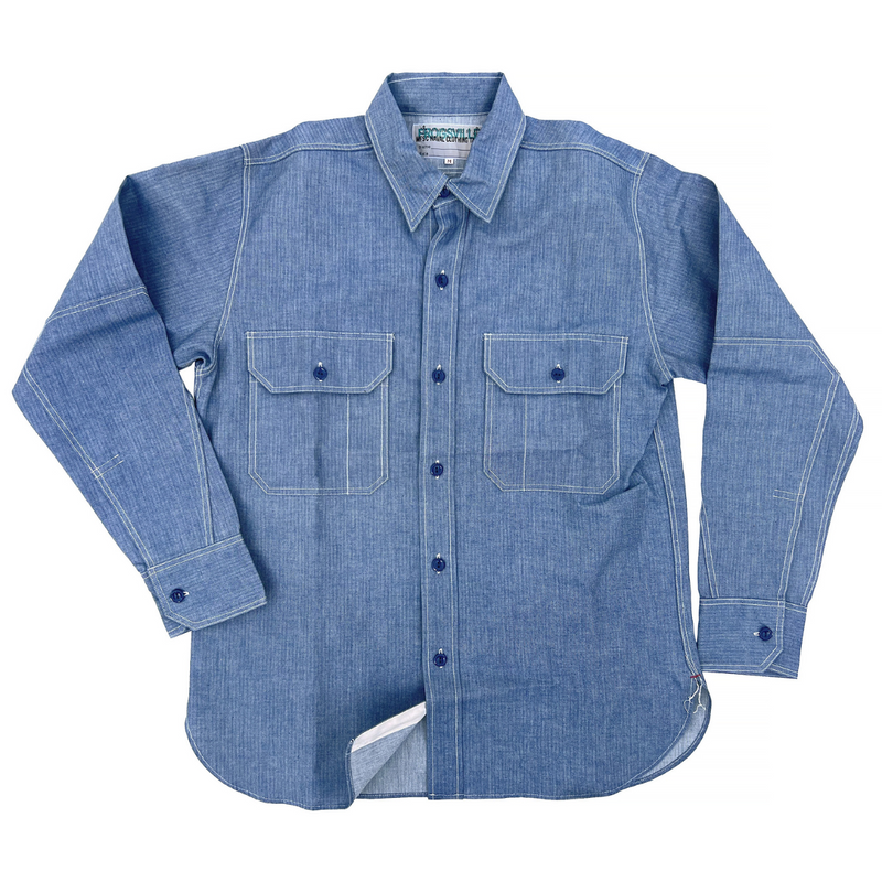 Snipes Shirt - Indigo HBT | Mister Freedom® Snipes Shirt - Indigo HBT | Mister Freedom®