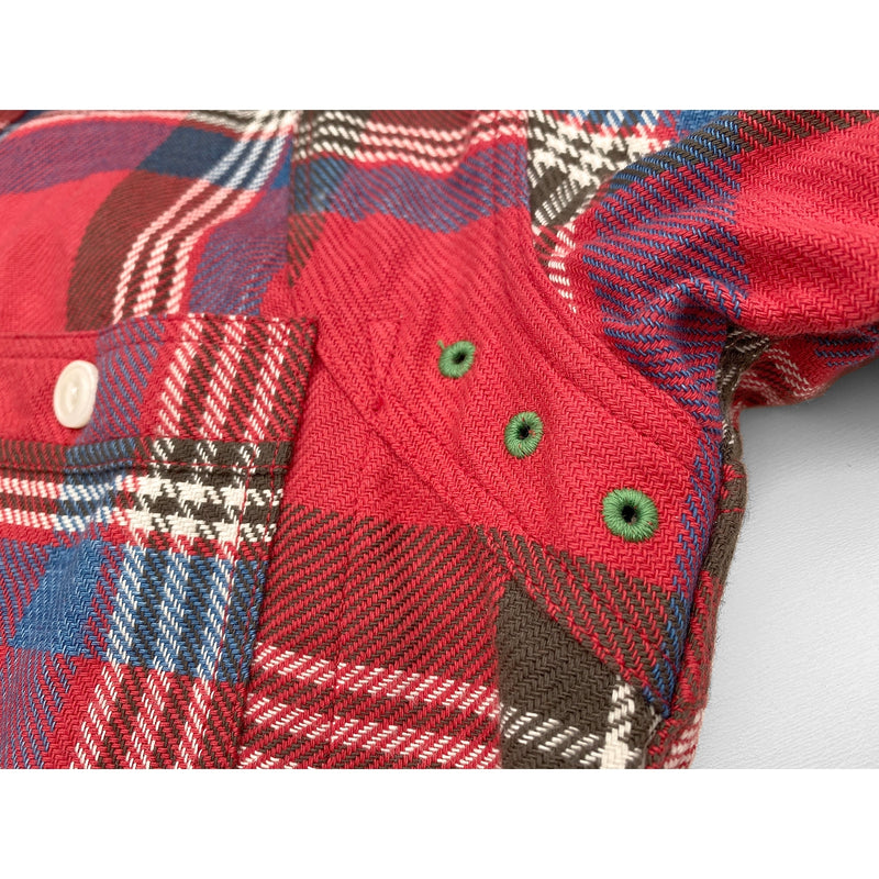 Secoya Shirt Stitched ventilation Eyelets on underarm and back panels, green thread.