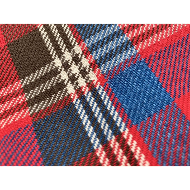 Secoya Shirt 100% cotton plaid with red dominant with genuine indigo yarns,