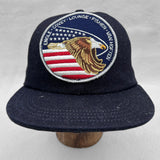 Mister Freedom® “SHIP CAP” Snapback Cap in Selvedge Denim featuring vintage NASA patch. Made in USA.