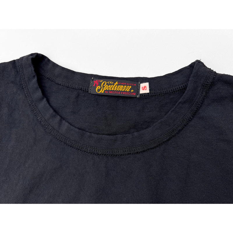 Mister Freedom® SKIVVY T-shirt BLACK, vintage inspired tubular knit jersey tee, available in Small, Medium, Large, X-Large, made in USA