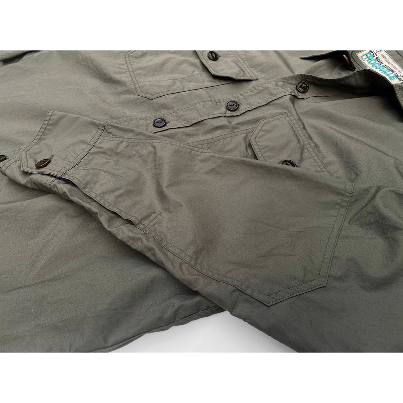Mister Freedom® SNIPES Shirt in Olive Drab Poplin. Inspired by a vintage 1930’s US Army wool uniform. Made in Japan.