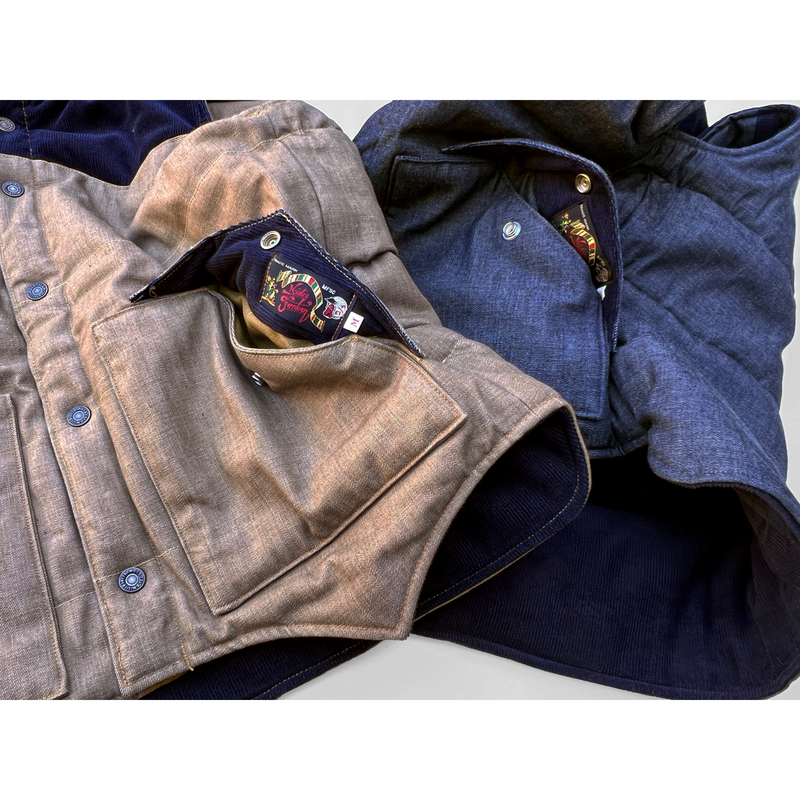 Hand warmer pockets with concealed Mister Freedom® label
