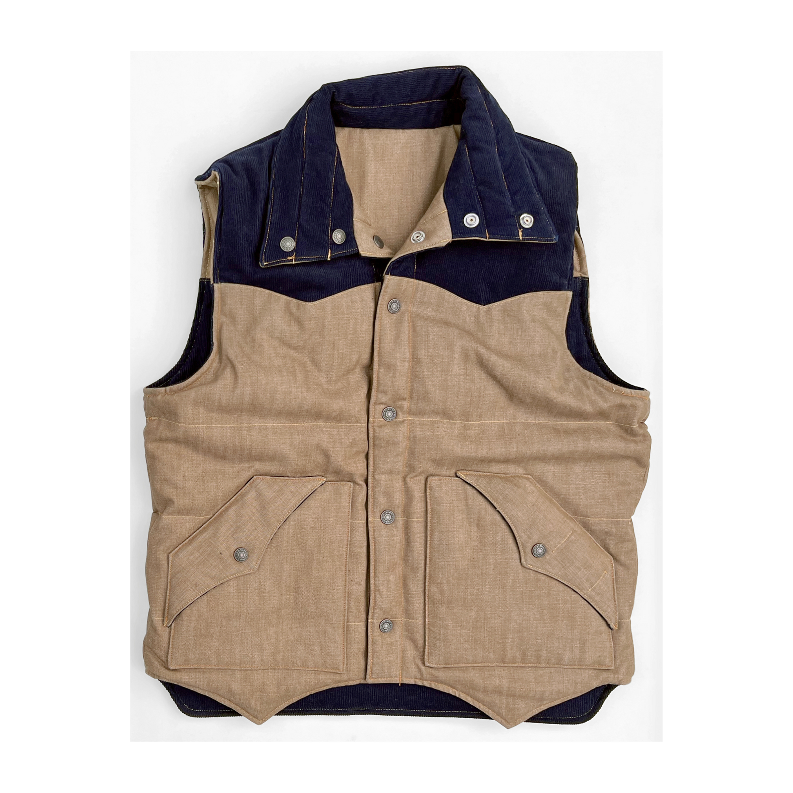 【やま】 pier39 pullover puff vest M 1200W-4118-Olive-0-