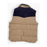 Sonny Puffer Vest quilted construction from corduroy and denim