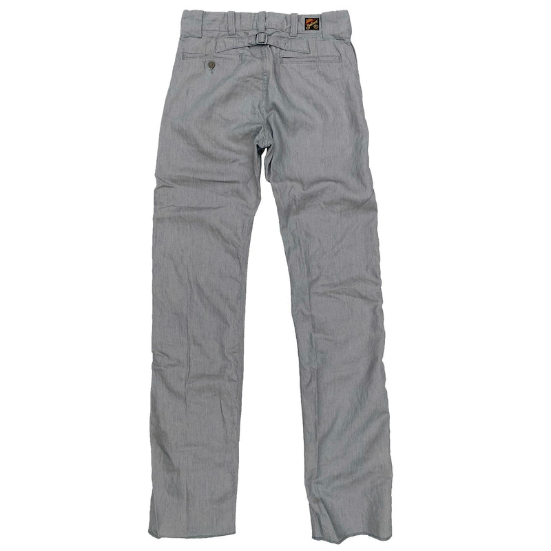 Mister Freedom® Sportsman Chinos in NOS grey denim twill. Inspired by vintage 1940’s-50’s cotton twill work pants and classic men’s tailoring. Made in USA.