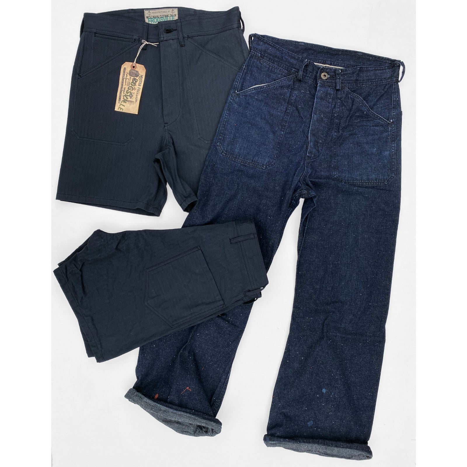 Swabbies Cut-offs - Navy Blue HBT | Mister Freedom®