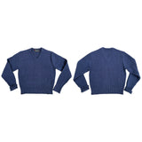 Front and Back View - Yale Blue MFSC Terrence Cashmere Sweater